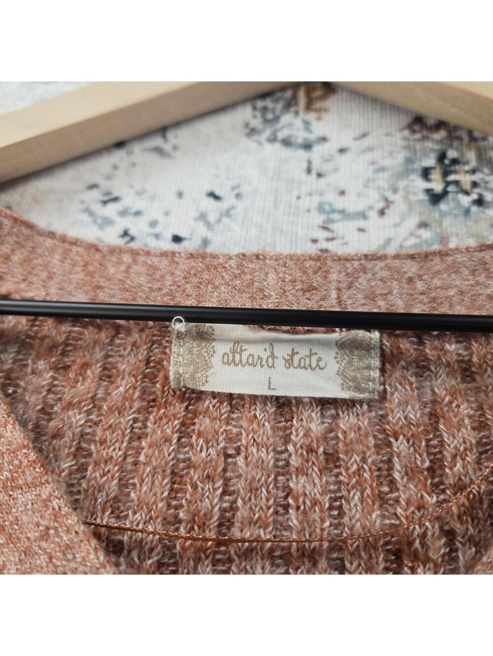 Altar’d State Rust Button Cardigan Women Large - Picture 4 of 8